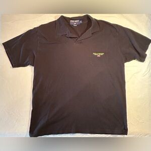Vintage 90s Polo Sport Ralph Lauren Men’s XL Black Polo T-Shirt Embroidered Flag